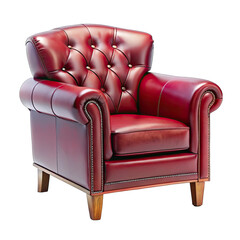 Wall Mural - red leather armchair