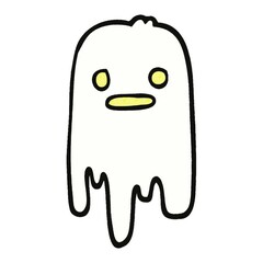 Sticker - comic book style cartoon spooky ghost