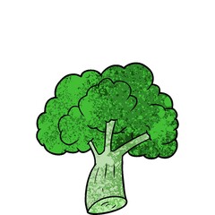 Wall Mural - cartoon broccoli