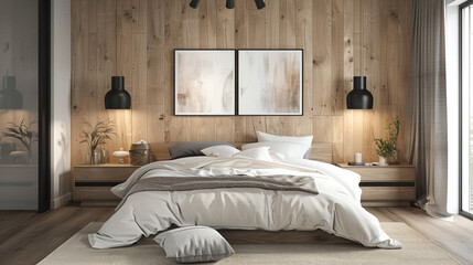 Canvas Print - stean2001__A_Scandinavian_bedroom_with_neu-56835.jpg