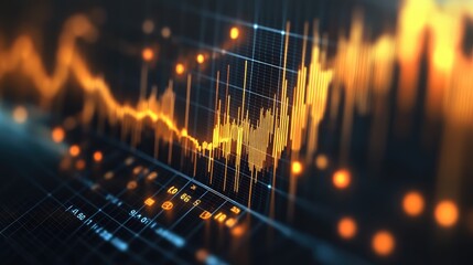 Wall Mural - Dynamic business chart showcasing rising financial growth, ideal for presentations on economic prosperity and business