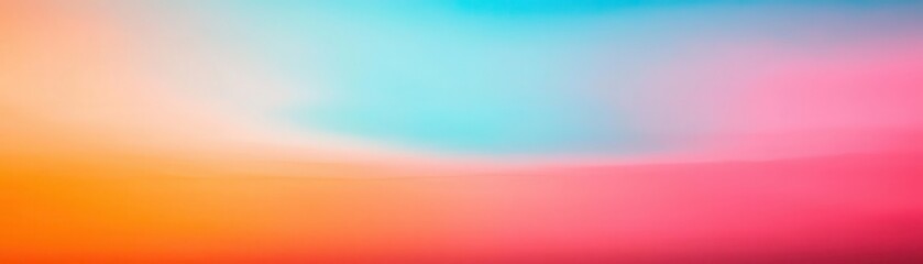 Poster - Basic blue with orange and pink pastel background, bright and void, smooth and flawless for modern design projects