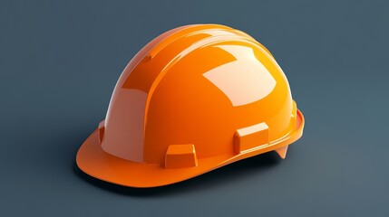 Safety helmet icon for construction and maintenance in 3D. The icon is a vector image, which is easy to scale to any size.