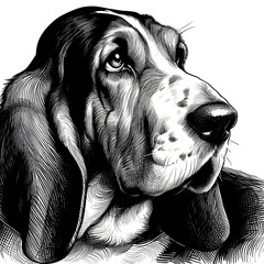 Wall Mural - basset hound dog 