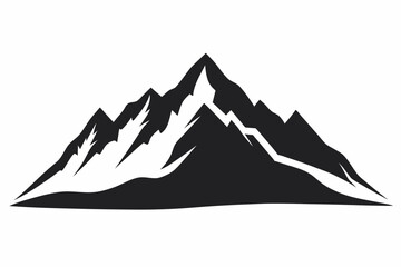 Wall Mural - mountain  silhouette vector icon