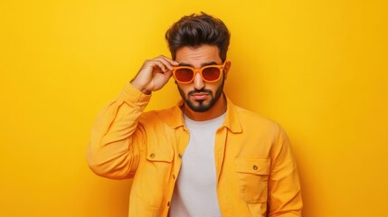 Man in Sunglasses and Yellow Jacket