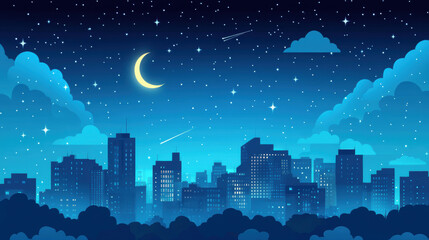 Poster - Night City Skyline.