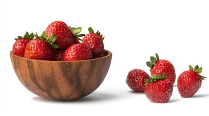 Wall Mural - Bowl of Red Strawberries