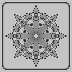 Sticker - mandala ornament, round decorative design