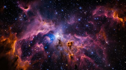 Wall Mural - a breathtaking cosmic landscape of swirling nebulae and twinkling stars. the vibrant colors and intr