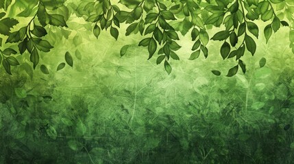 Poster - Green Canopy Abstract