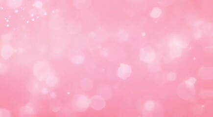 Wall Mural - soft pink abstract background with glowing light bokeh. 4k background material for loop playback