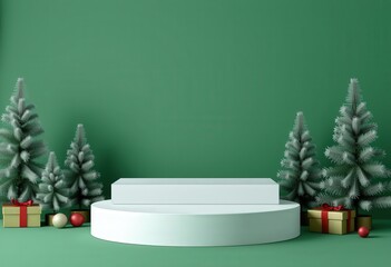 Wall Mural - christmas tree with gift boxes