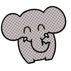 Wall Mural - comic book style quirky cartoon elephant