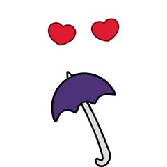 Sticker - cartoon umbrella