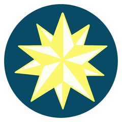 Sticker - iconic tattoo style image of a star