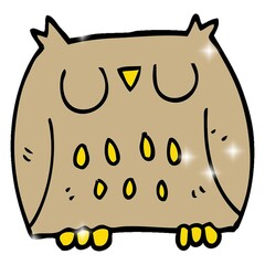 Wall Mural - cartoon doodle cute owl