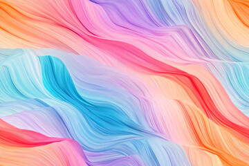 An abstract background texture featuring a spectrum of colors in a smooth wavy line pattern.