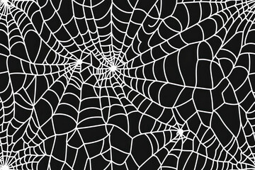 Spider web pattern continuous pattern trend black white design.