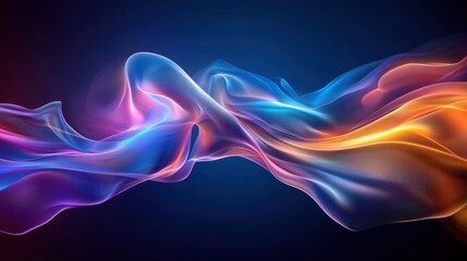 Wall Mural - Abstract color burst, energetic motion, neon glow