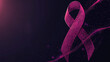 © Jhati - A vibrant pink ribbon shimmers against a dark background, symbolizing breast cancer awareness month