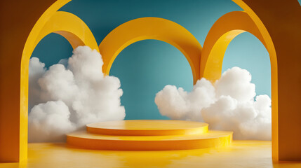 Poster - Yellow Arch Clouds.