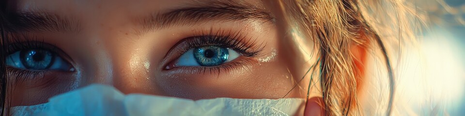 Canvas Print - beautiful girl close up. Selective focus