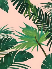 Wall Mural - Tropical Leaf Pattern