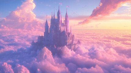 Wall Mural - Castle in the Clouds.