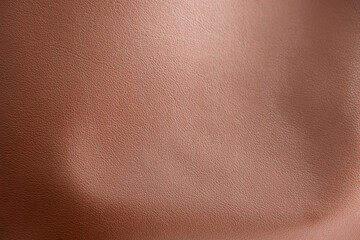 Brown leather, closeup view of material texture