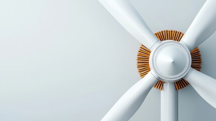 Wall Mural - renewable energy wind turbine with inside view of a wind turbine nacelle, detailed mechanical compon