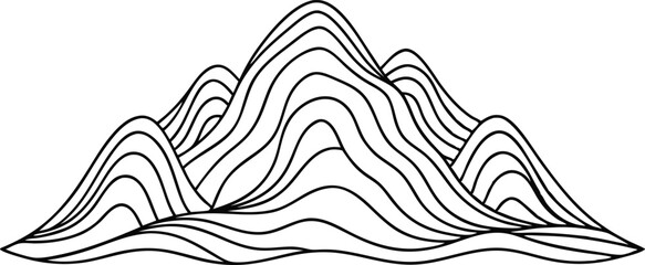 Single line pattern concept. Continuous line draw design graphic vector on white background