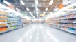 © liliyabatyrova - A blurry image of a grocery store aisle with a lot of products on the shelves