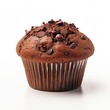 © Irinka Dimkovna - Chocolate muffin isolated on white background.