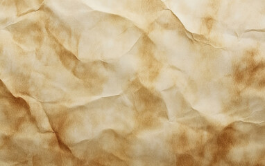 Poster - Vintage crumpled brown paper texture background, ideal for design, scrapbooking, or art projects with a rustic and aged appearance.
