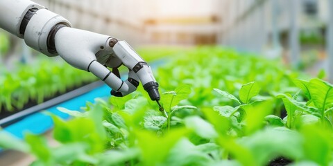 Poster - Robotic Arm Tending to Lush Hydroponic Plants in Smart Agricultural Setup