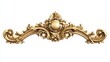 © TA Design - vintage gold baroque frame scroll, gold ornament on white background
