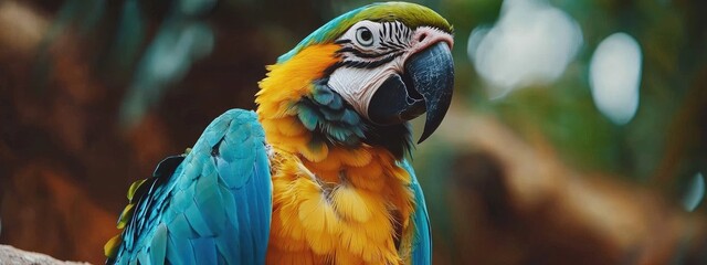 beautiful parrot close up. Selective focus