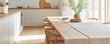 © Wasana - Oak furniture wood sustainability concept. Oak dining table in an open-concept kitchen.