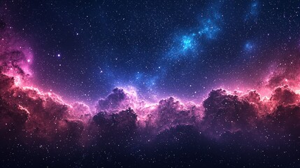cosmic nebulae background with stars and galaxies