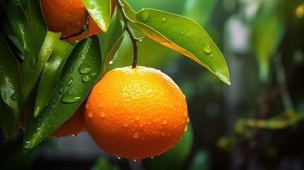 Poster - orange mandarin tree