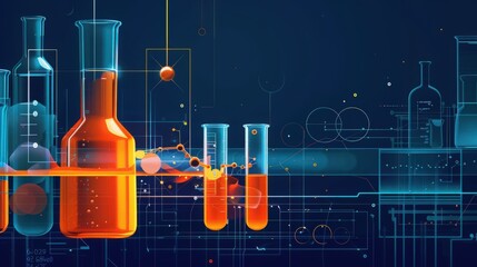 Wall Mural - Blueprint of an equilibrium reaction, showing the dynamic balance between forward and reverse reactions in a closed system,