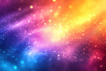 Poster - vibrant abstract background with a colorful gradient of purple, blue, and orange hues, featuring bri