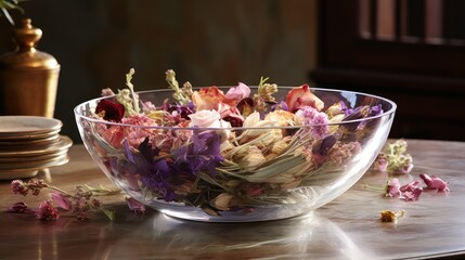 Poster - petals glass bowl