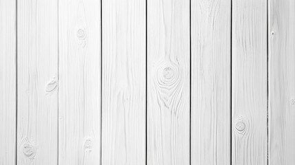 Poster - Minimalist white wooden wall background with vertical planks showcasing natural wood grain patterns. Perfect for design, texture, and backdrop needs.