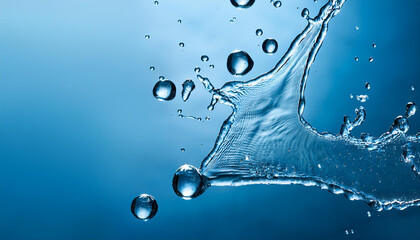Poster - Blue water Splash, water splash isolated
