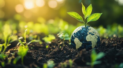Poster - embracing esg values, an organization promotes sustainability through effective environmental manage