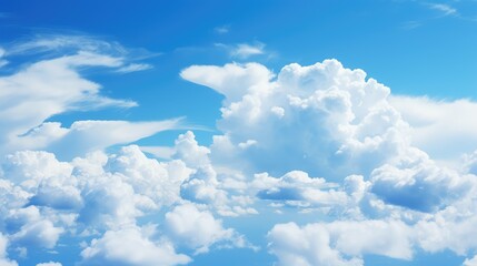 Canvas Print - peaceful blue clouds sky