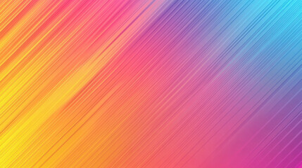 Poster - Colorful abstract background with diagonal gradient lines, featuring a vibrant blend of yellow, pink, and blue hues for creative and modern designs.