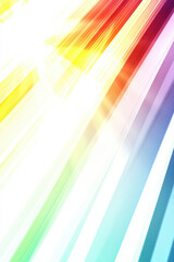 Poster - Abstract vibrant background with dynamic diagonal lines in bright spectrum colors, creating a sense of energy and motion.